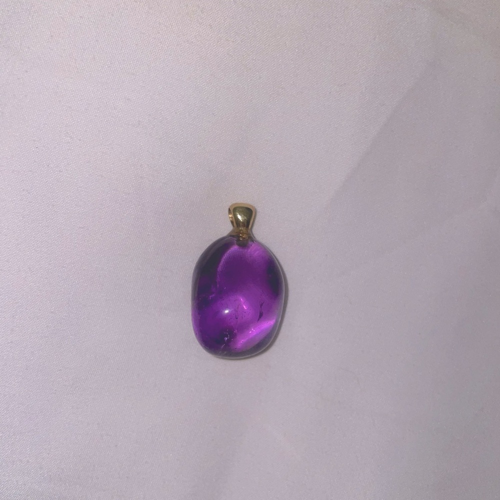 Museum Spain Archive Natural 14 KT Gold Amethyst pendant